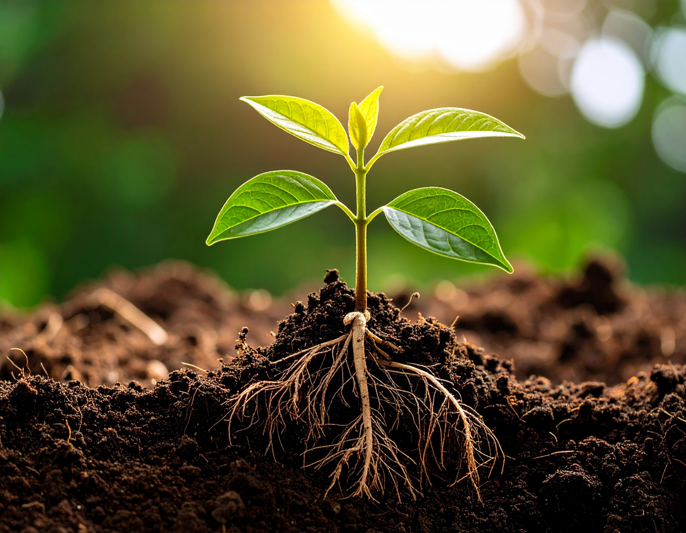 Firefly_PLant and plant root throught the soil 454266